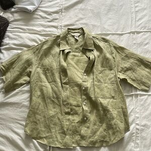Linen short sleeve shirt